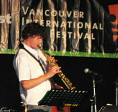 Evan Arntzen of October Trio at the Roundhouse.