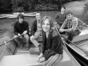 Ingrid with the entire 'at sea' band in central park. Photo by Angela Jimenez
